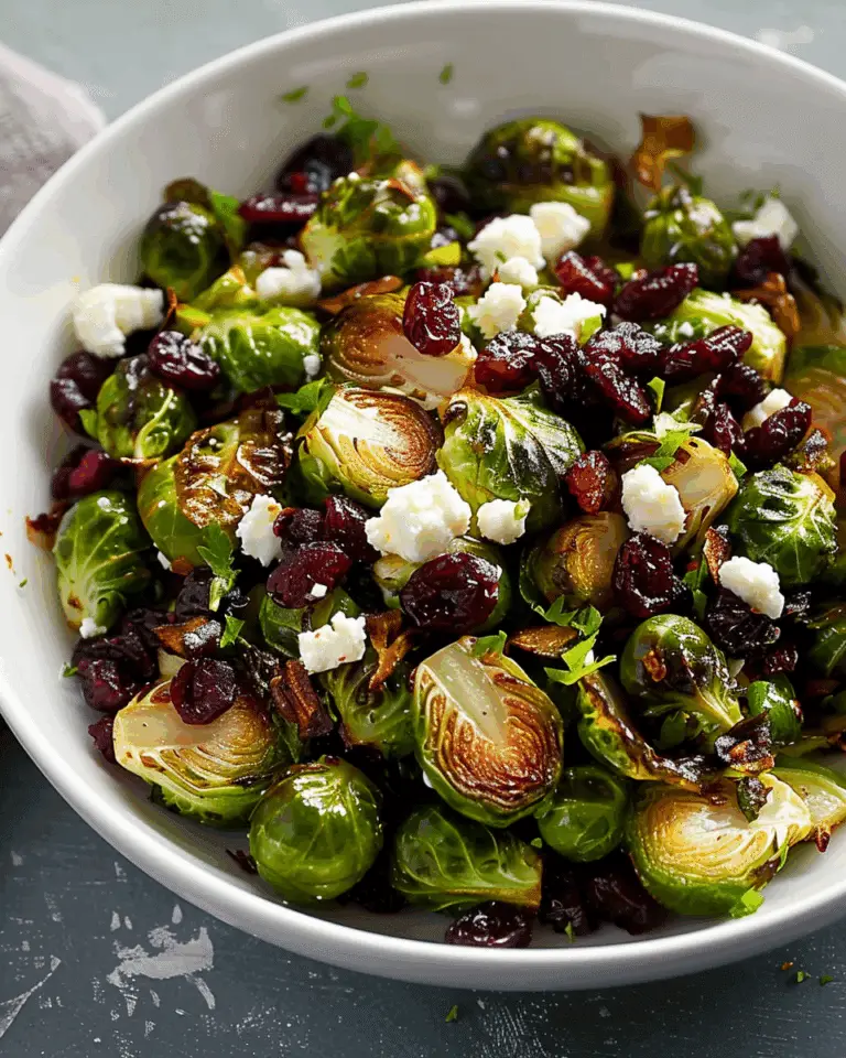 Maple Roasted Brussels Sprouts with Dried Cranberries and Goat Cheese