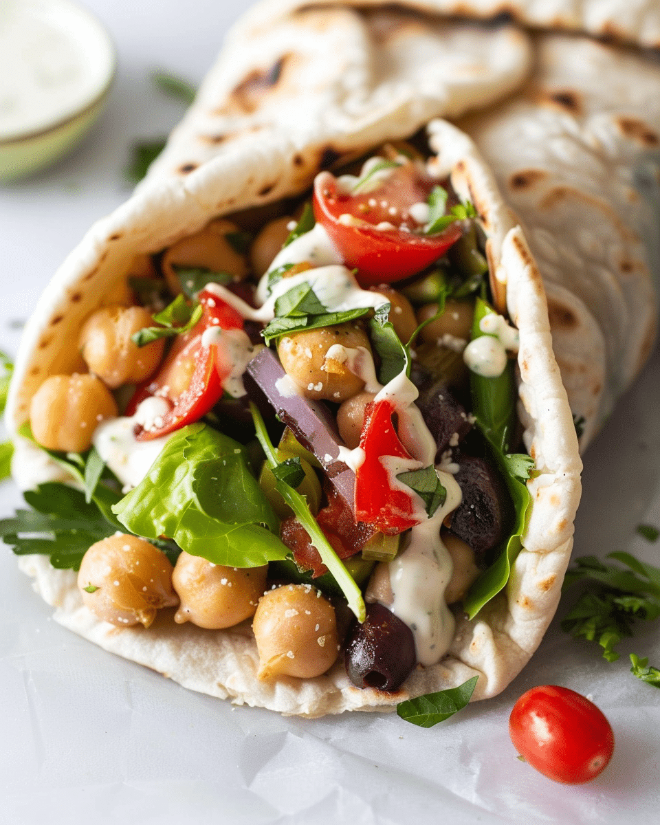 Mediterranean Chickpea Wraps