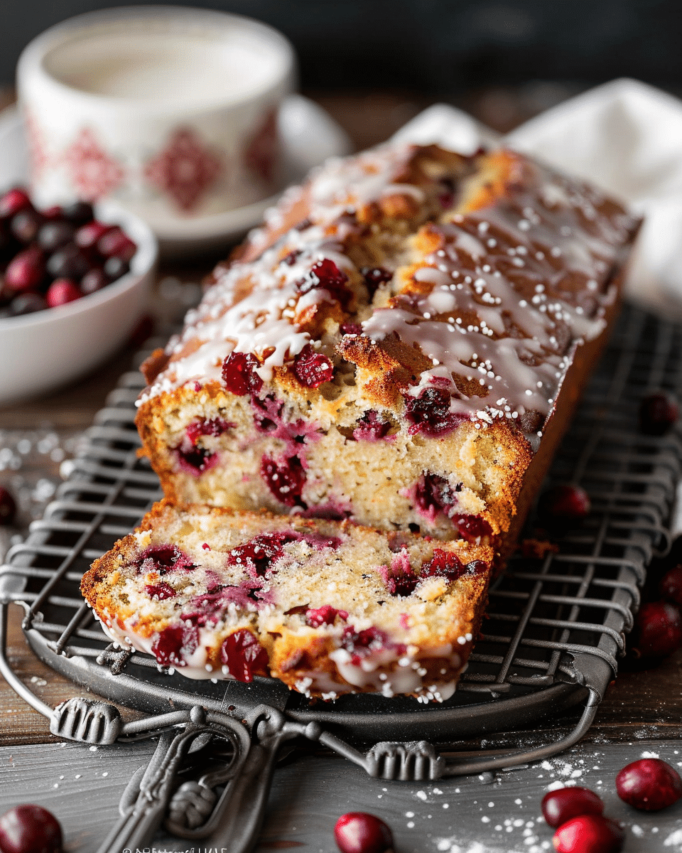 Orange Glazed Cranberry Bread