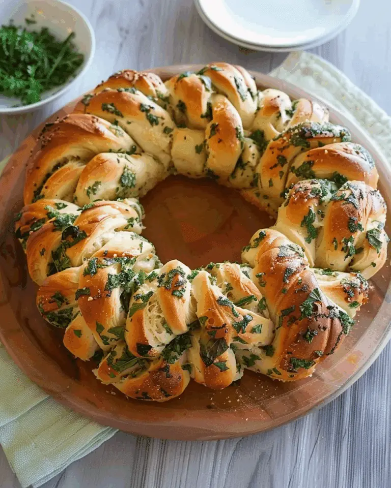 Parsley Garlic Pull-Apart Wreath Bread