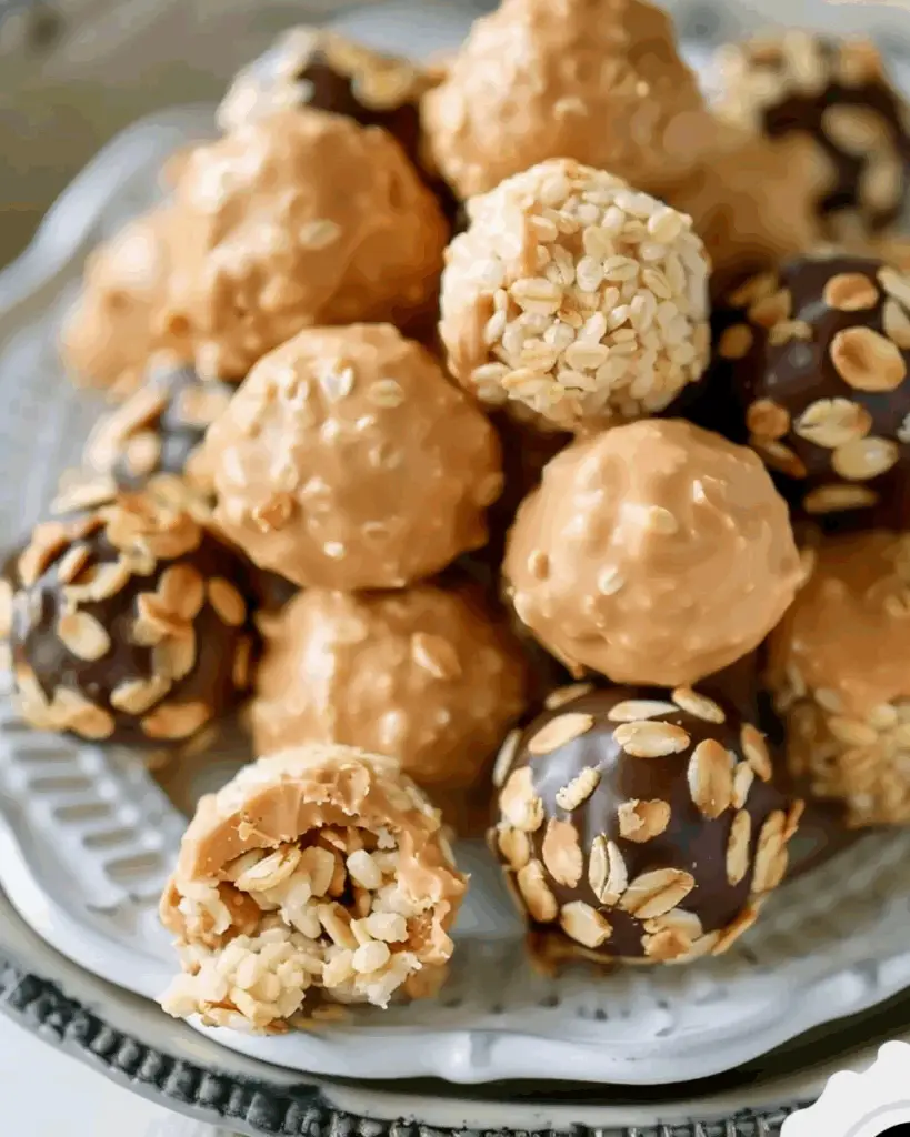 Chocolate Covered Peanut Butter Crunch Balls