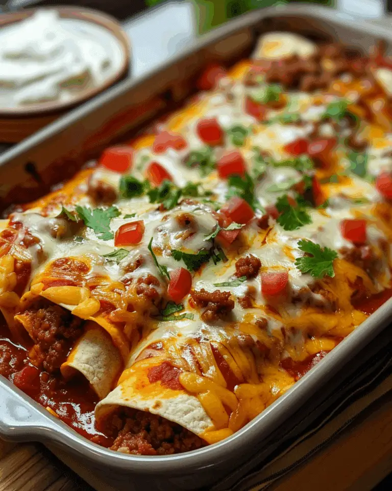 Pizza Enchiladas with Ground Beef