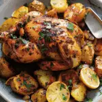 Preserved Lemon Roast Chicken with Spiced Potatoes