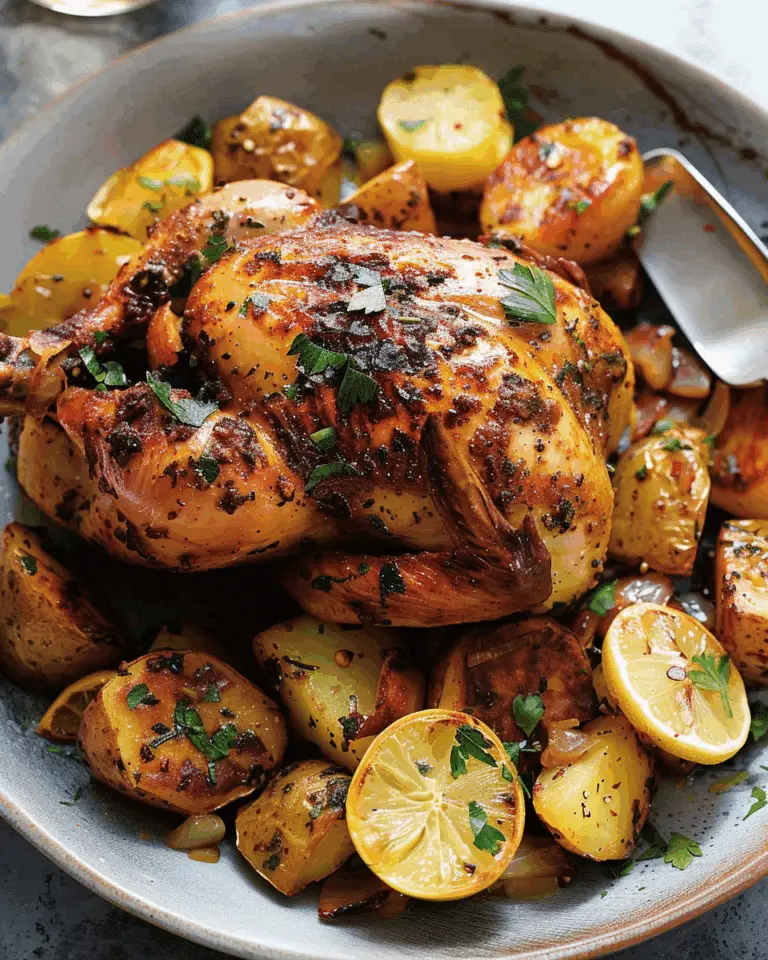 Preserved Lemon Roast Chicken with Spiced Potatoes