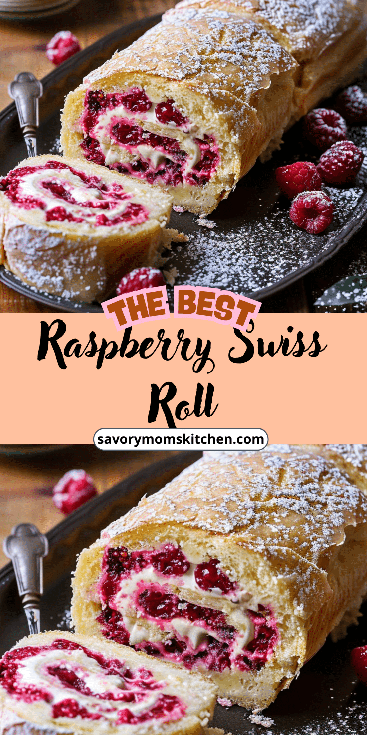Raspberry Swiss Roll | Savory Mom Kitchen