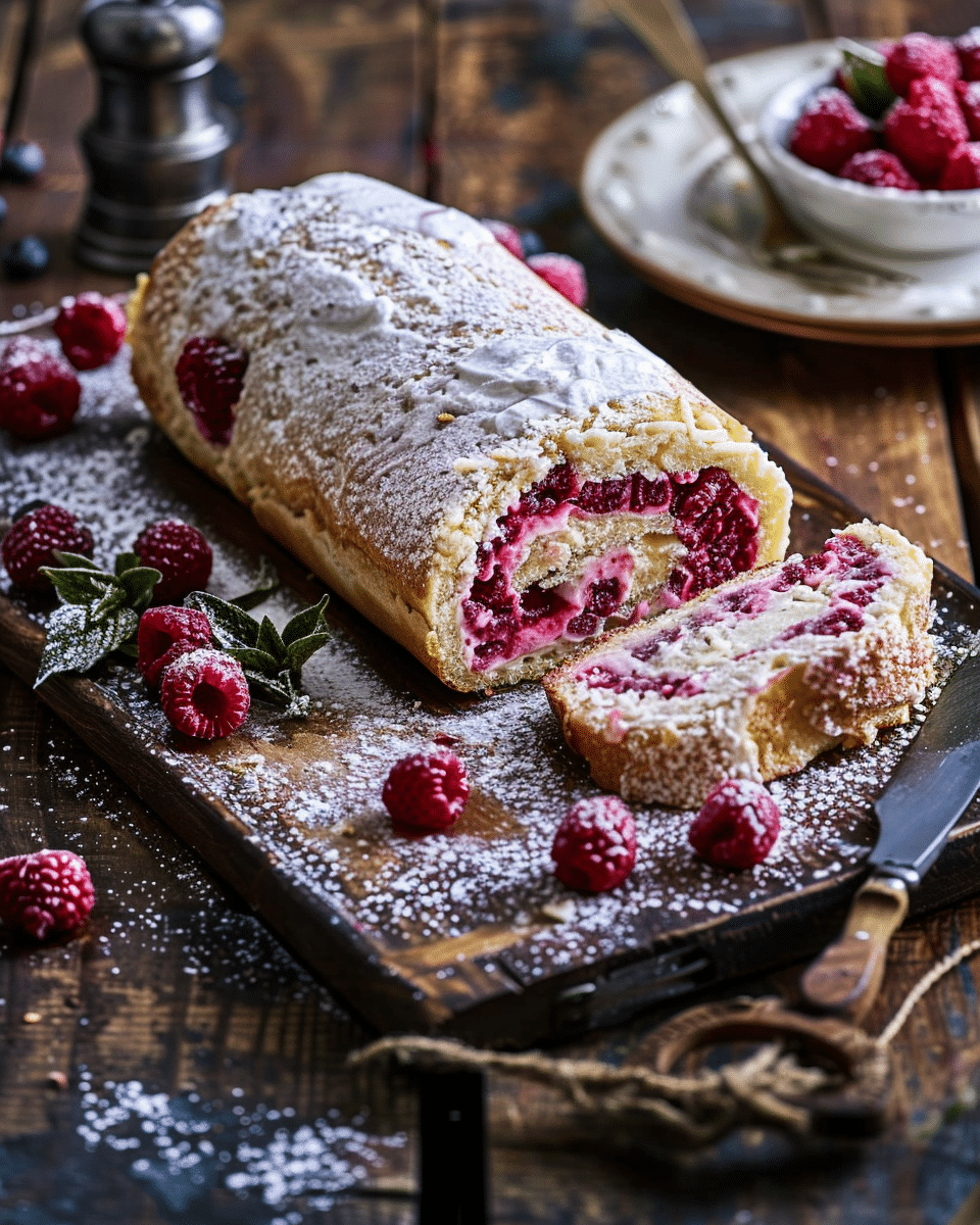 Raspberry Swiss Roll
