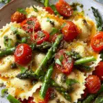 Ravioli with Tomatoes and Asparagus