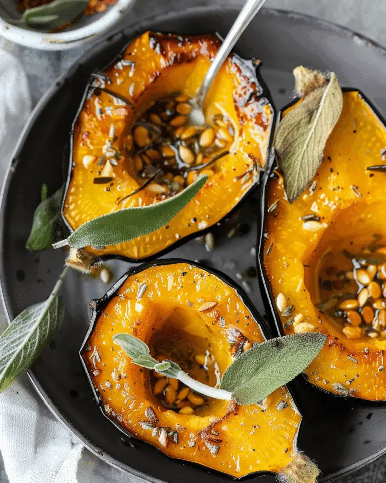 Roasted Acorn Squash with Sage Brown Butter