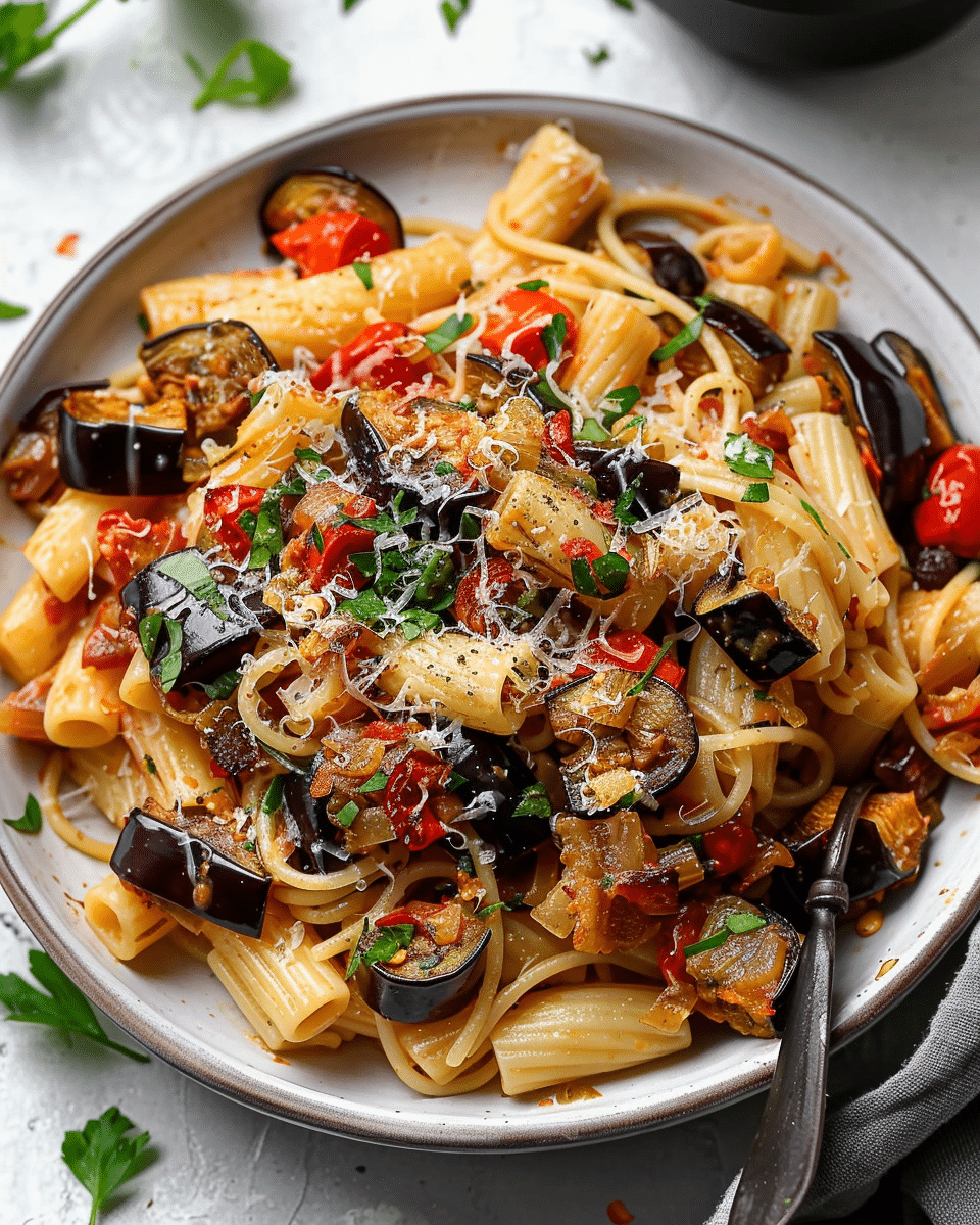 Roasted Eggplant Pasta
