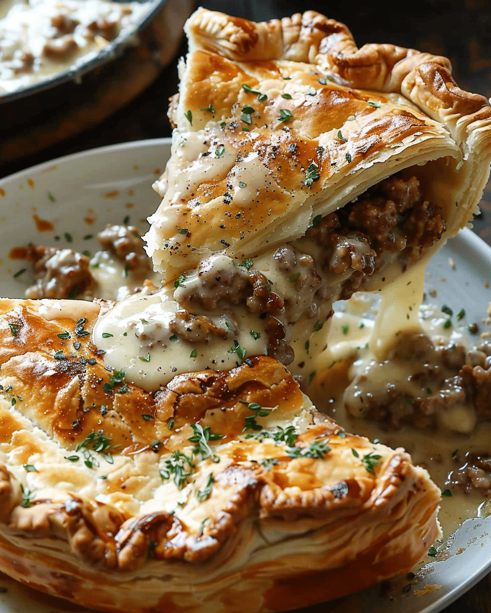Sausage Gravy Puff Pie