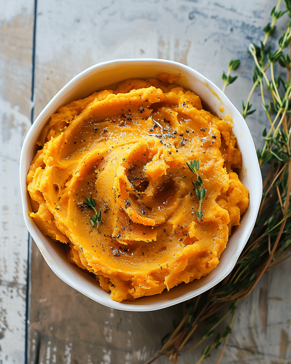 Savory Mashed Sweet Potatoes