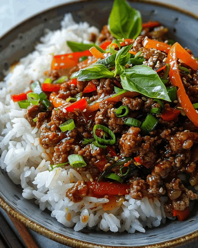 30‑Minute Spicy Ground Beef Stir‑Fry Bowl Bliss
