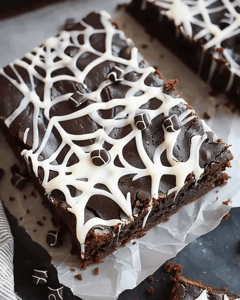 Spider Web Brownies