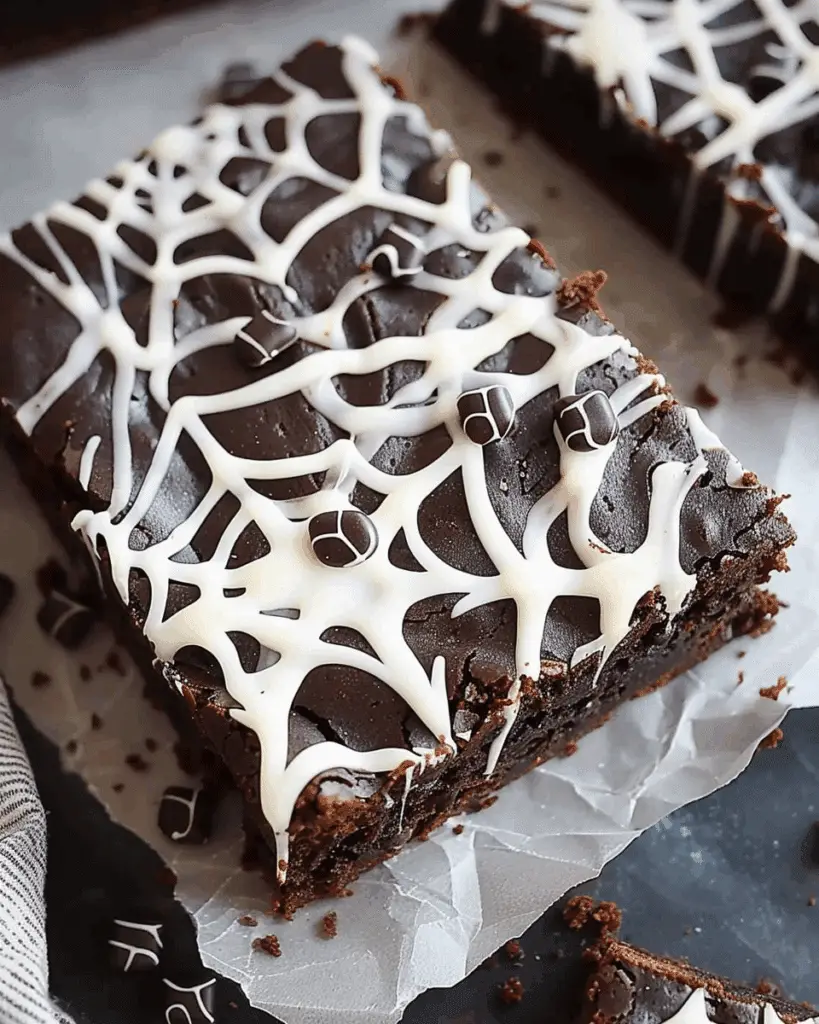 Spider Web Brownies