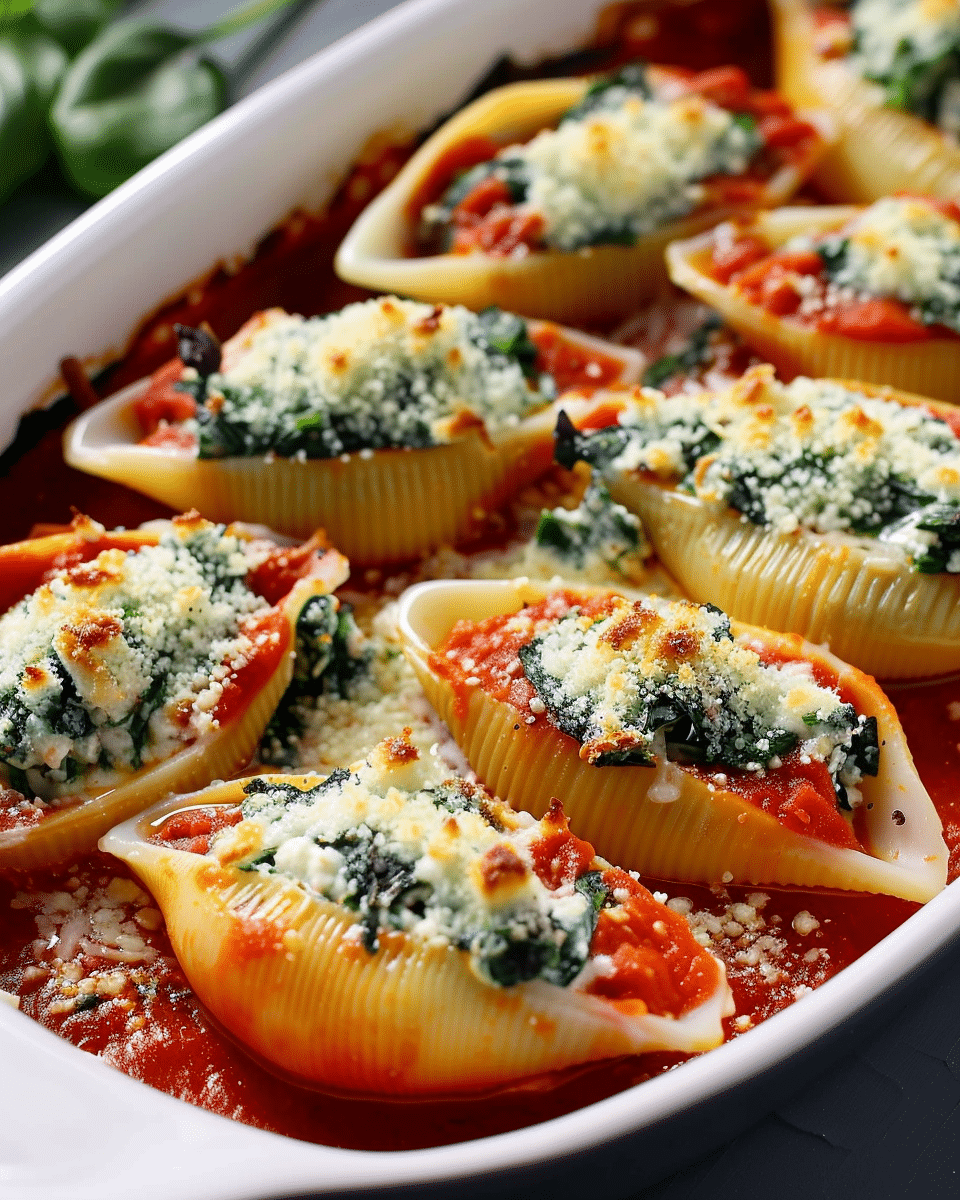 Spinach and Ricotta Stuffed Shells