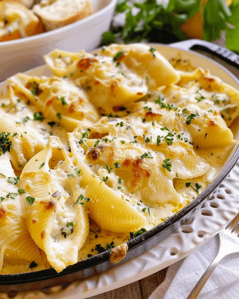 Creamy Chicken Alfredo Stuffed Shells