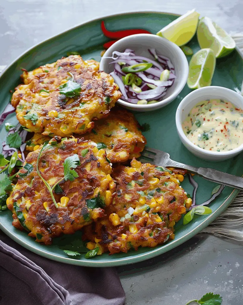 Sweetcorn Fritters with Sweet Chilli Dip