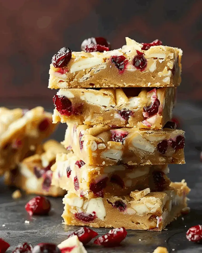 White Chocolate Cranberry Blondies