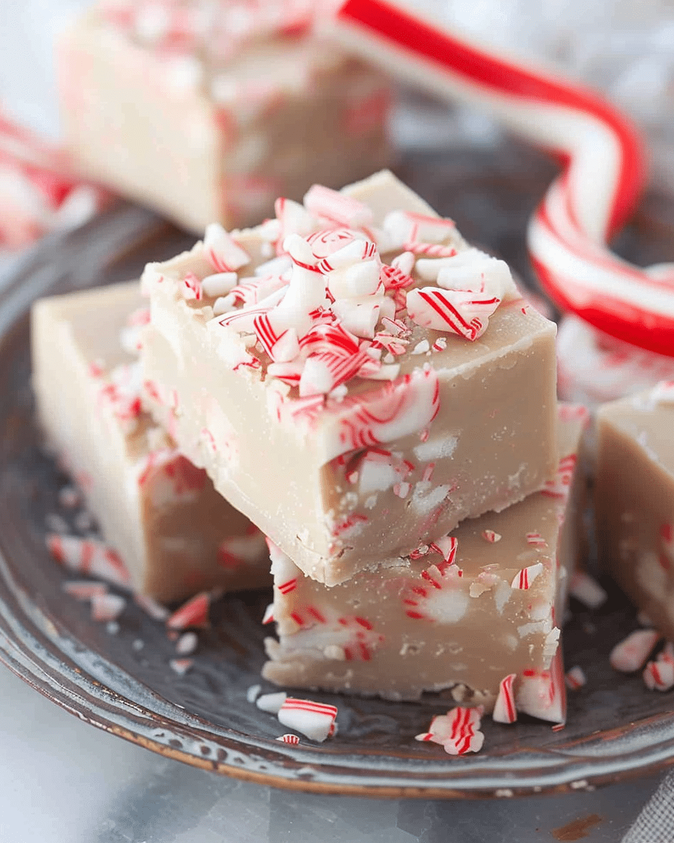Easy Candy Cane Fudge