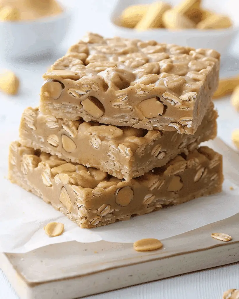 3-Ingredient Peanut Butter Honey Oat Bars