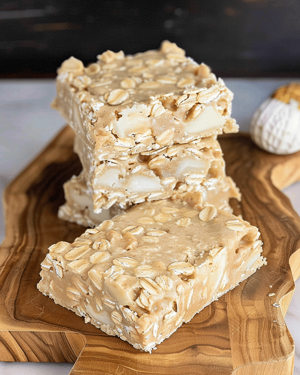 3-Ingredient Peanut Butter Honey Oat Bars