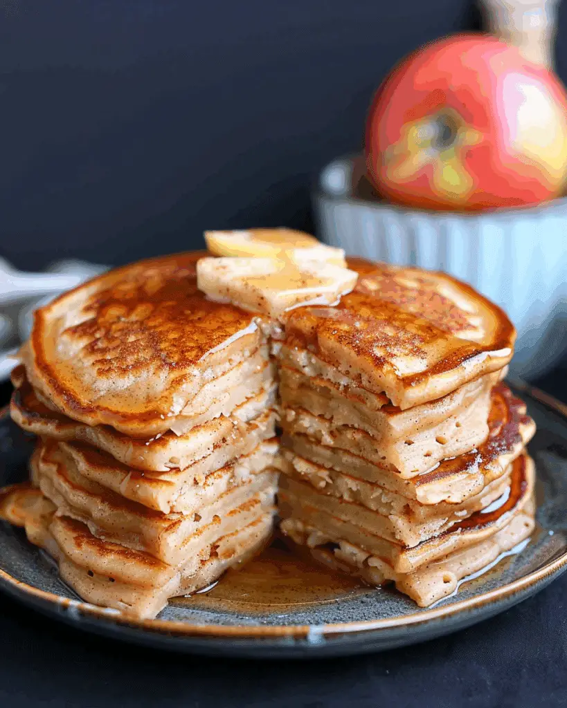 Apple Cinnamon Protein Pancakes