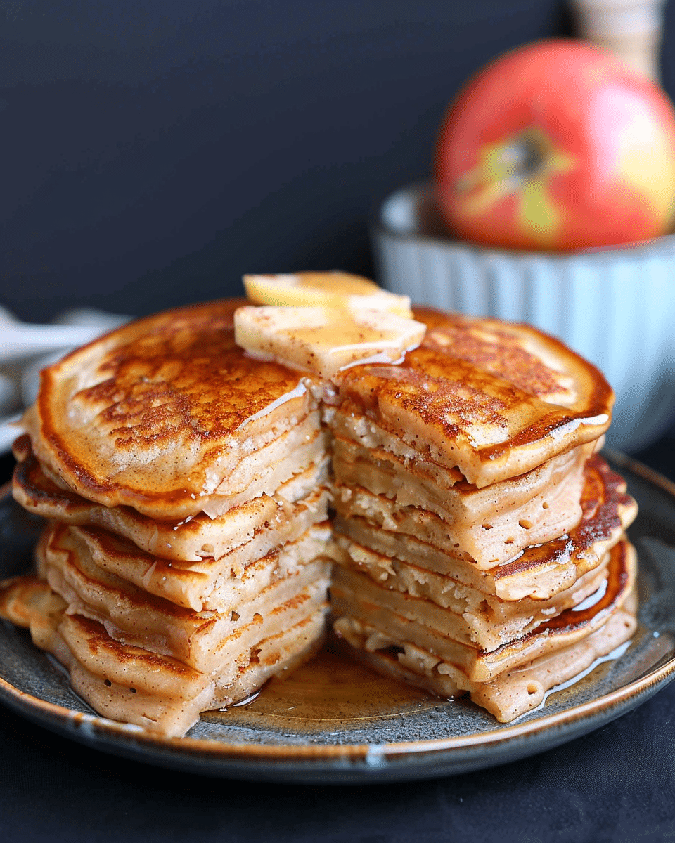 Apple Cinnamon Protein Pancakes