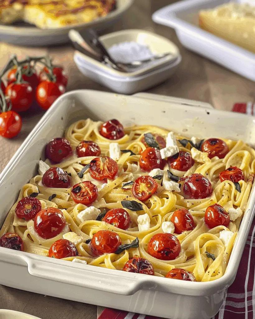 Baked Feta Pasta With Cherry Tomatoes