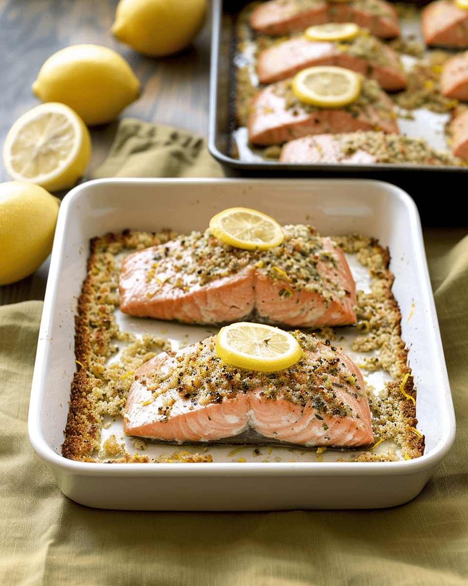 Baked Lemon Garlic Salmon