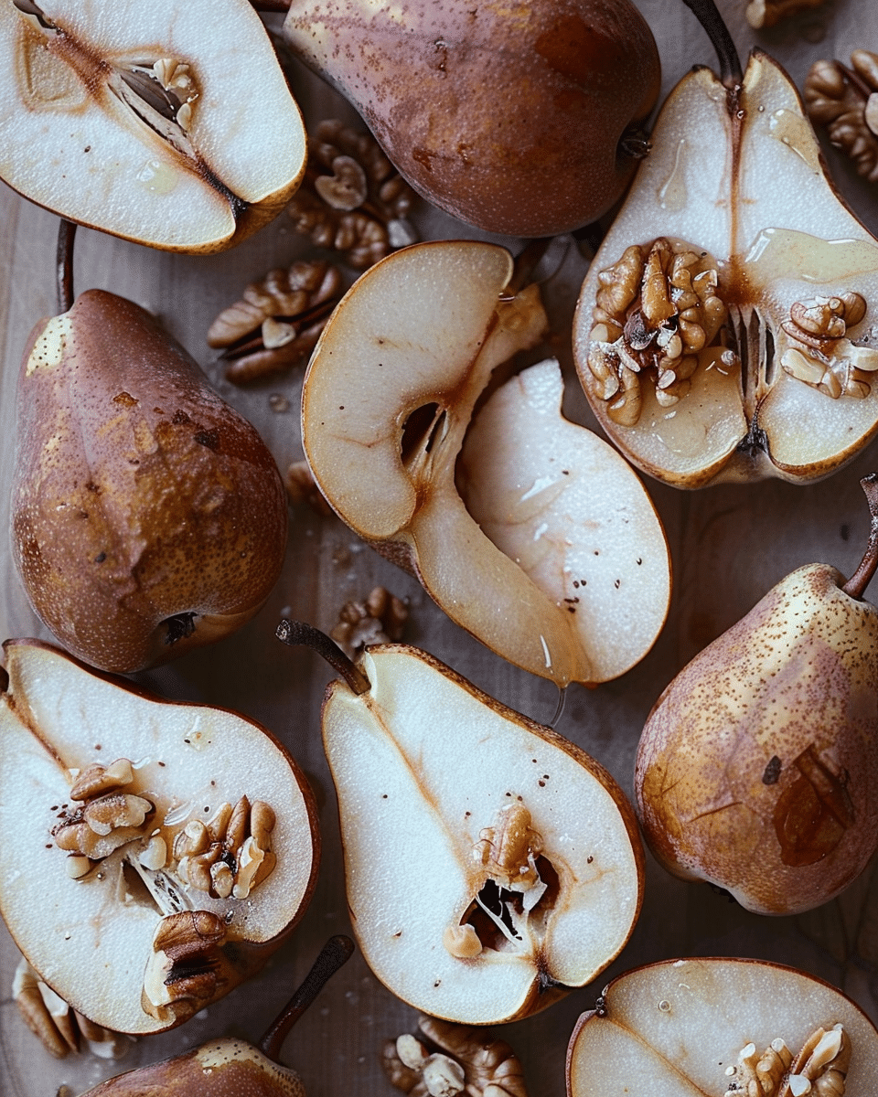 Baked Pears with Walnuts and Honey