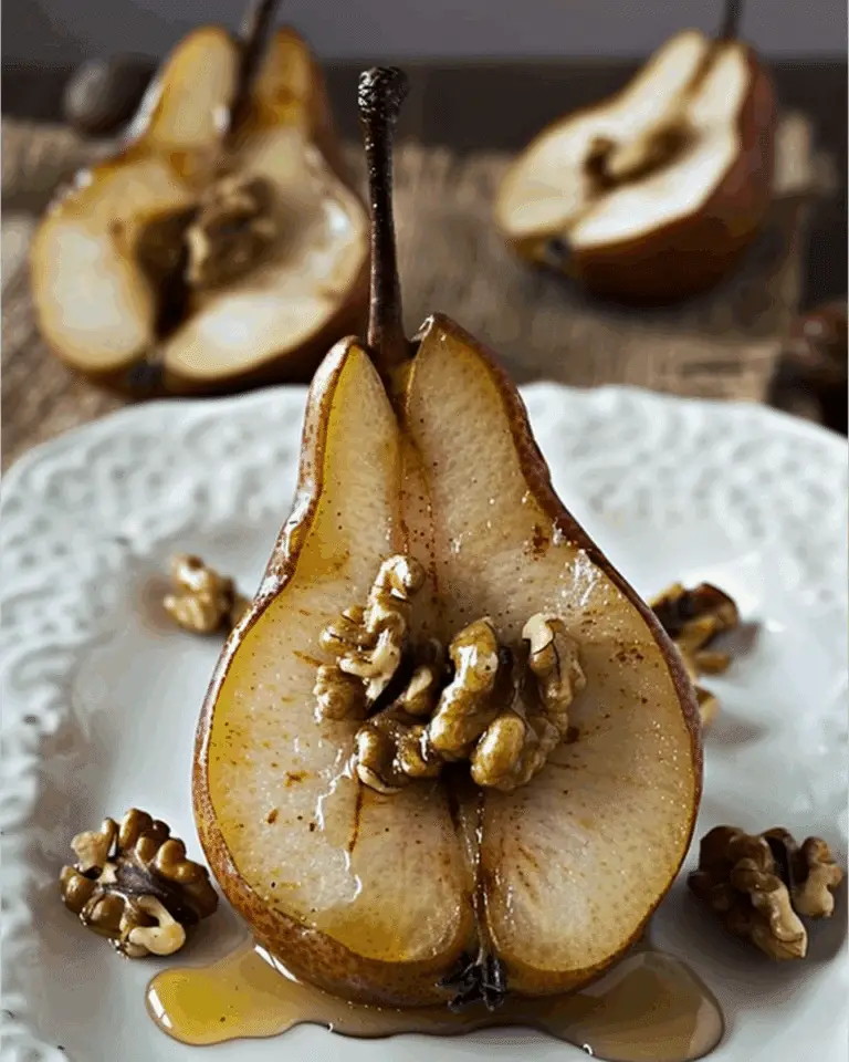 Baked Pears with Walnuts and Honey