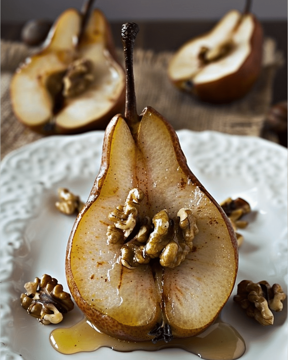 Baked Pears with Walnuts and Honey