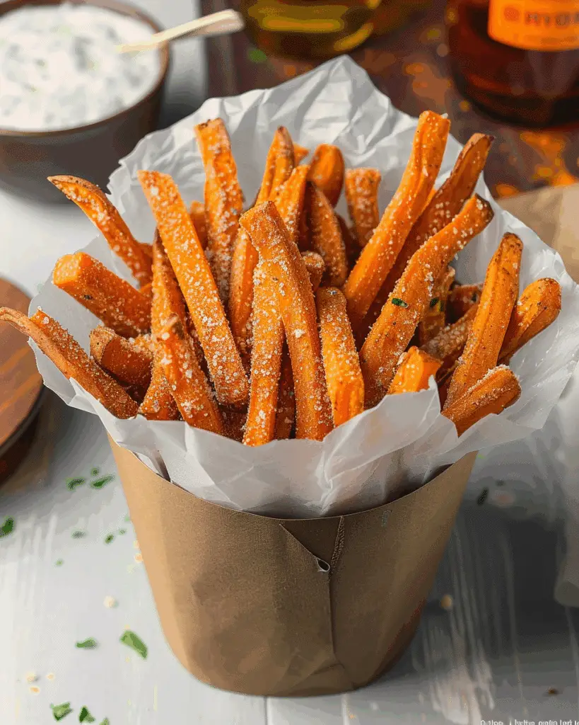 Baked Sweet Potato Fries With Greek Yogurt Ranch