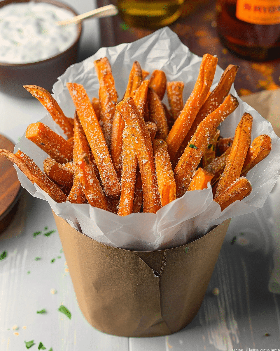 Baked Sweet Potato Fries With Greek Yogurt Ranch