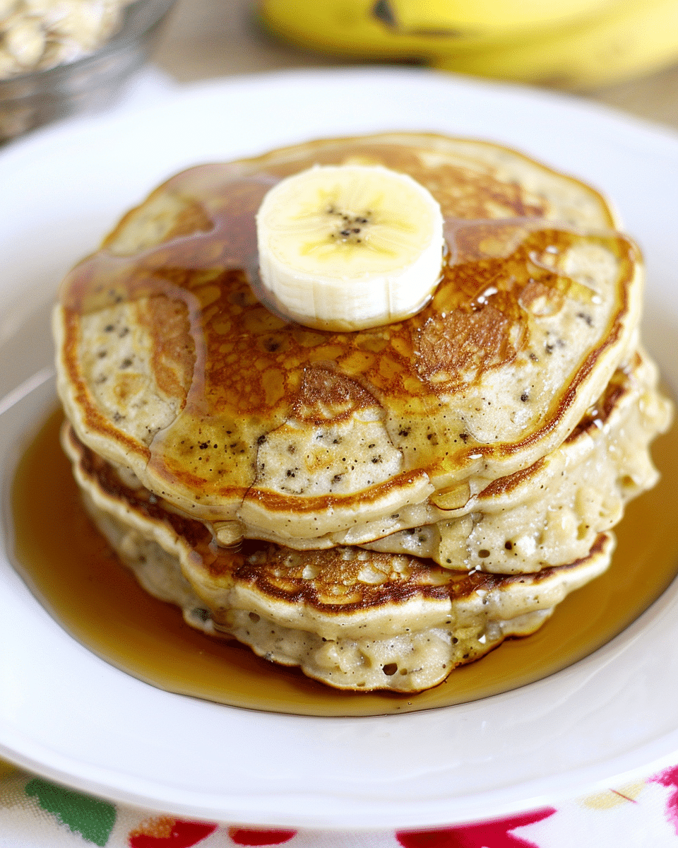 Banana Oatmeal Protein Pancakes (Gluten Free)