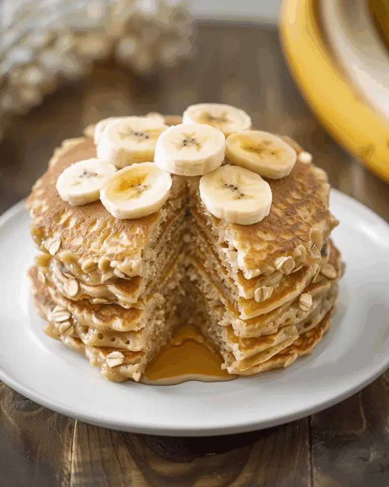 Banana Oatmeal Protein Pancakes (Gluten Free)