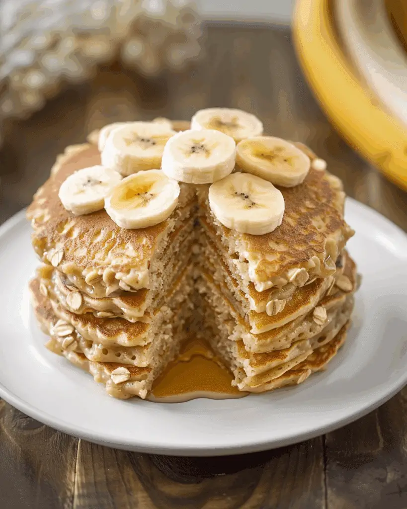 Banana Oatmeal Protein Pancakes (Gluten Free)
