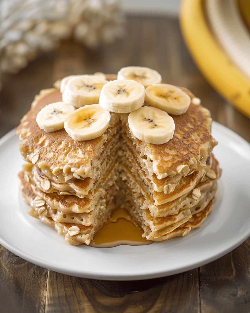 Banana Oatmeal Protein Pancakes (Gluten Free)