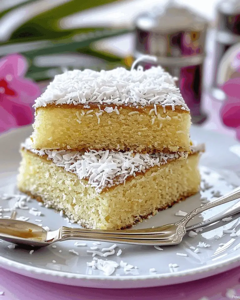 Basbousa – Egyptian Semolina & Coconut Cake with Orange Blossom Syrup