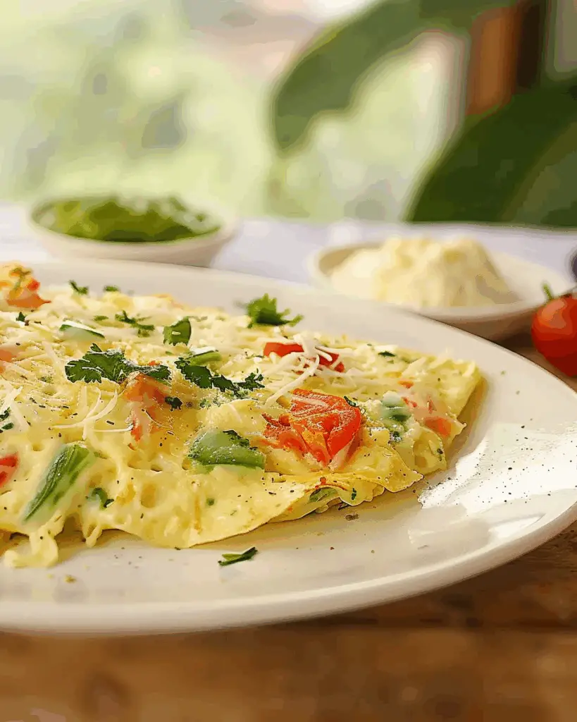Vegetarian Omelette with Bell Peppers