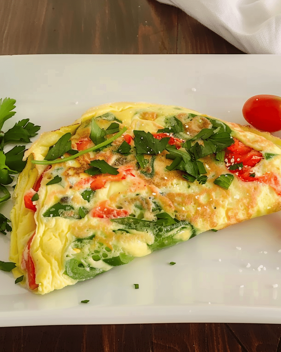 Vegetarian Omelette with Bell Peppers