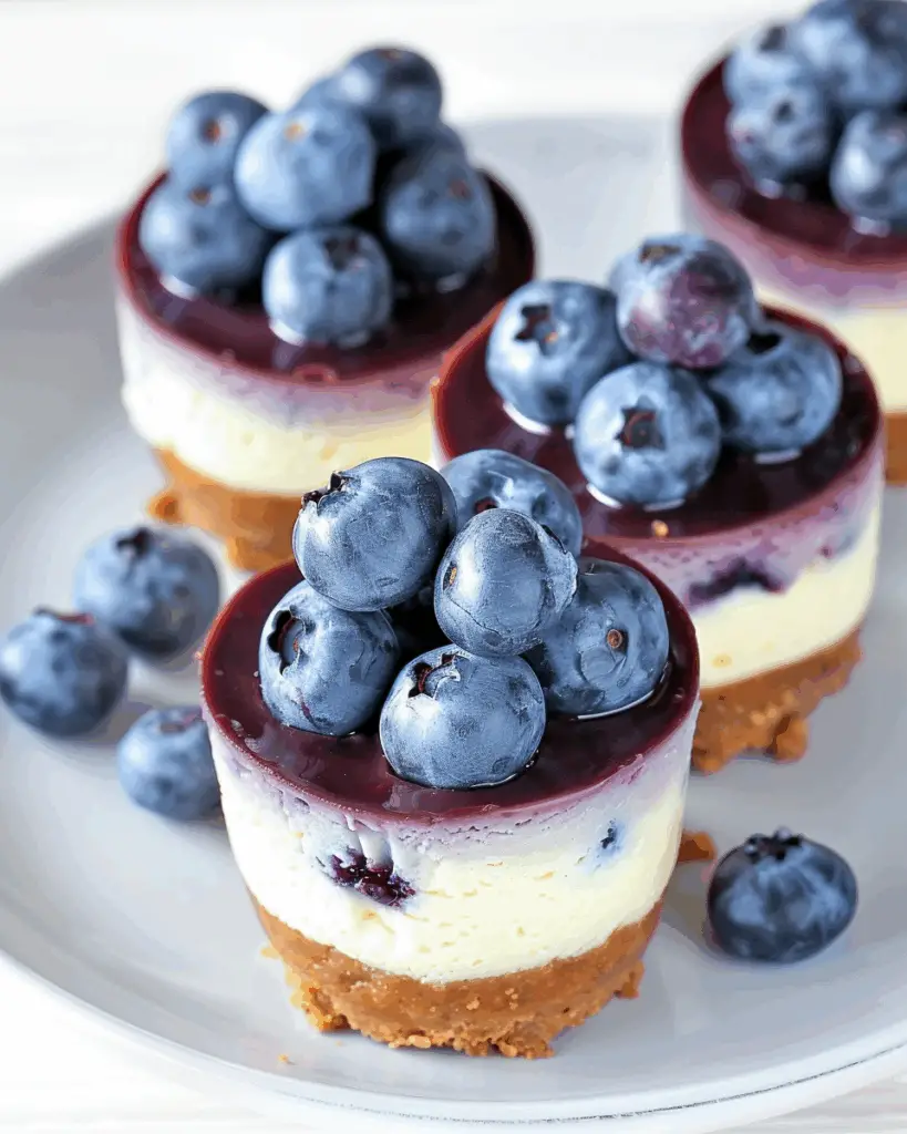 Blueberry-Topped Mini Cheesecakes