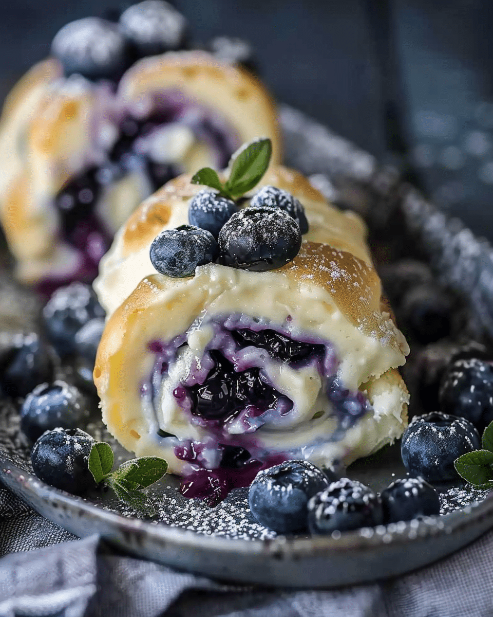 Blueberry Cheesecake Rolls