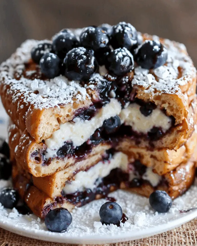 Blueberry Cheesecake Stuffed French Toast