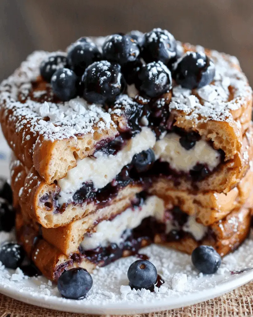 Blueberry Cheesecake Stuffed French Toast