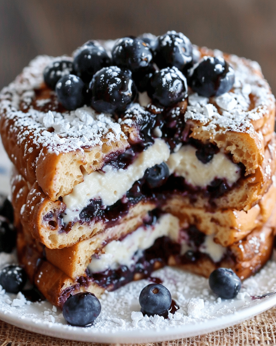 Blueberry Cheesecake Stuffed French Toast