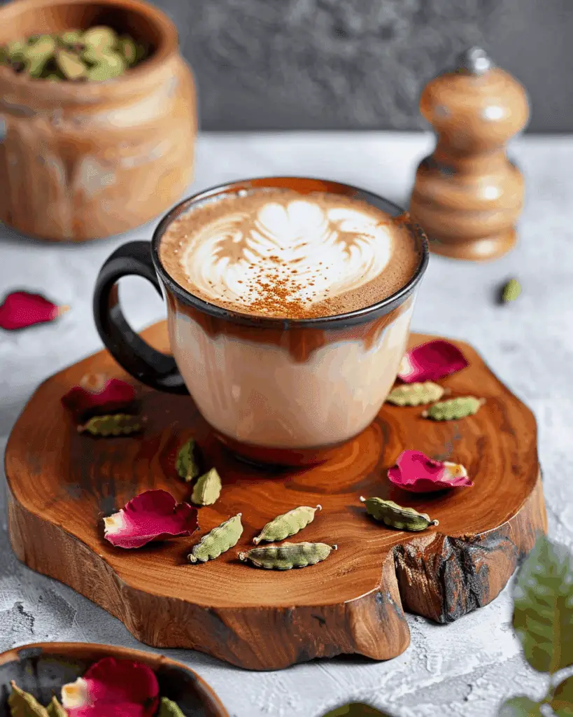 Cardamom Rose Latte