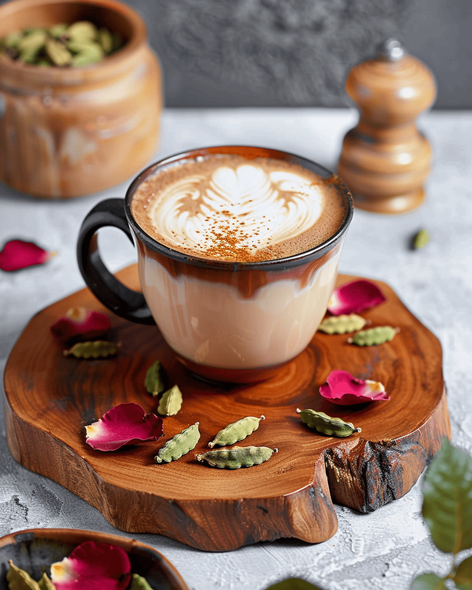 Cardamom Rose Latte