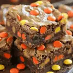 Chewy Reese’s Pieces Peanut Butter Brownies
