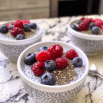 Chia Pudding with Coconut Milk and Berries